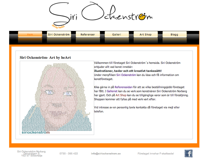 Siri Ockenströms hemsida