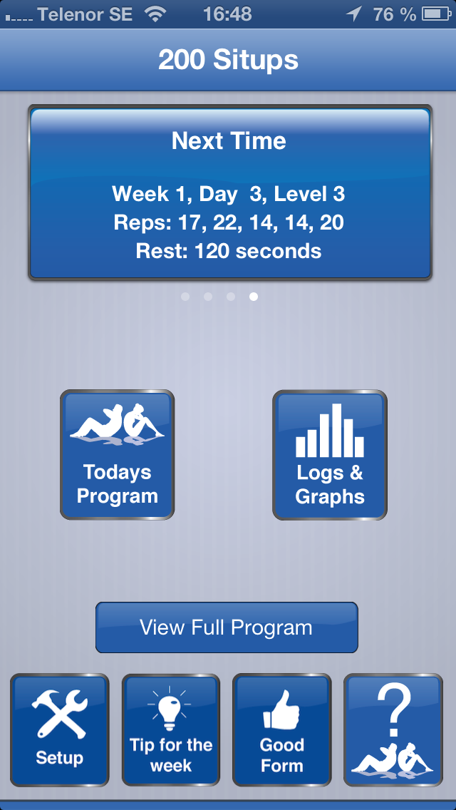 iPhone app-Two hundred situps
