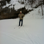 Pappa åker längdskidor