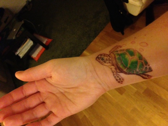 Sköldpadda tatuering